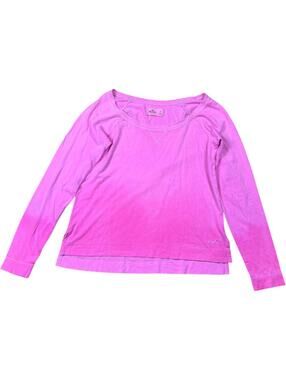 Hollister Y2K Pink Long Sleeve Layered Hem Top